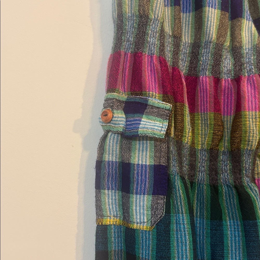 Plaid Patchwork Baggy Cargo Pockets Drawstring Jo… - image 7